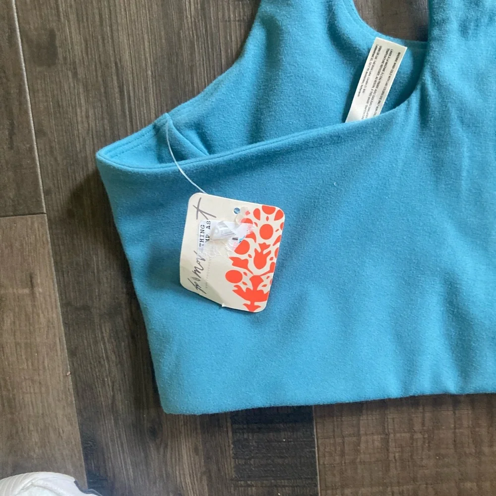 NWT Free People Square Neck Bra/ Hydro/Mediun - Picture 2 of 8